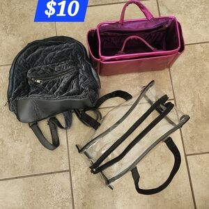 Stylish Women's Bag Collection - Black, Pink, Clear